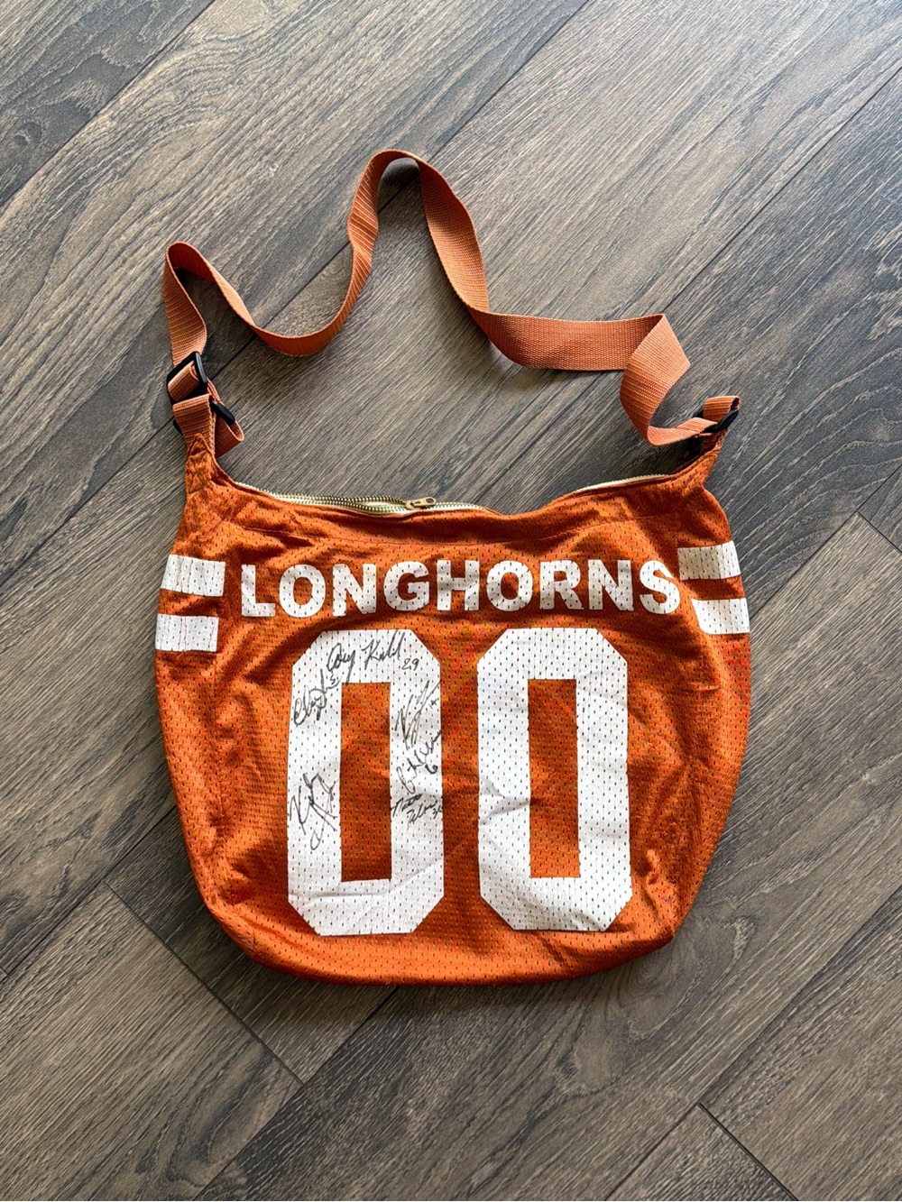 Texas Longhorns Jersey Shoulder Bag Autographed Signed Football Vintage